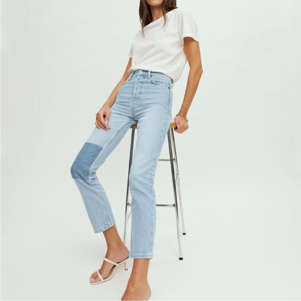 Reformation Blue Straight Leg Jeans High-Waisted Vintage